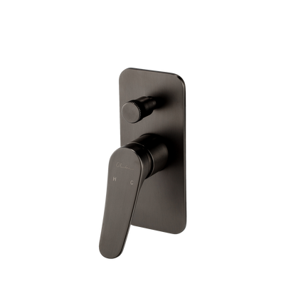 Oliveri Verona Wall Mixer With Diverter Gunmetal