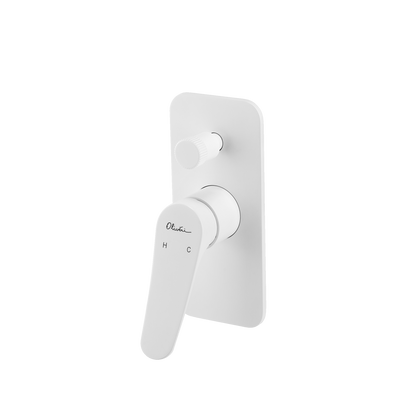 Oliveri Verona Wall Mixer With Diverter White