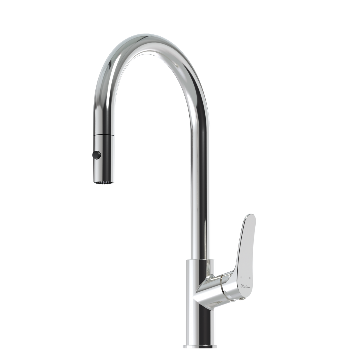 Oliveri Verona Pull Out Goose Neck Spray Mixer Chrome