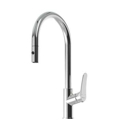 Oliveri Verona Pull Out Goose Neck Spray Mixer Chrome