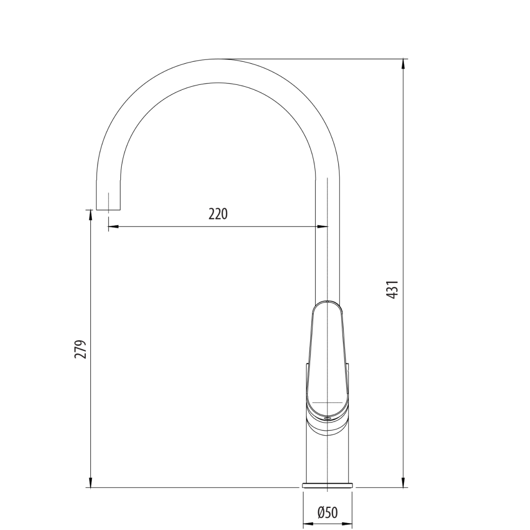Oliveri Verona Gooseneck Sink Mixer
