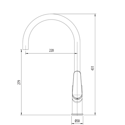 Oliveri Verona Gooseneck Sink Mixer