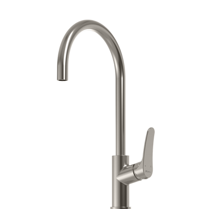 Oliveri Verona Gooseneck Mixer Brushed Nickel Lead Free