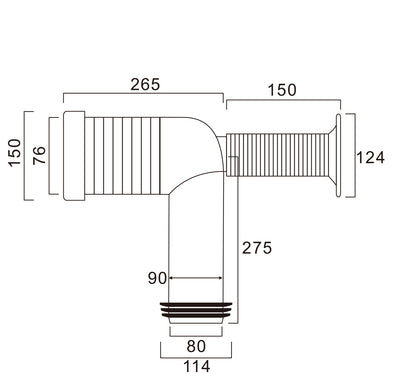 S-Trap Set-Out Pipe 60-160mm