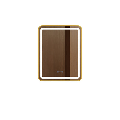 Venus 600×750 / 750×900 / 1200×750mm LED Rectangular Mirror – Brushed Gold Frame