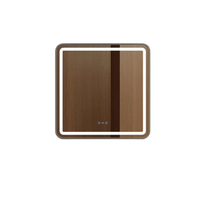 Venus 600×750 / 750×900 / 1200×750mm LED Rectangular Mirror – Gun Metal Frame - 750x900mm / Gun Metal