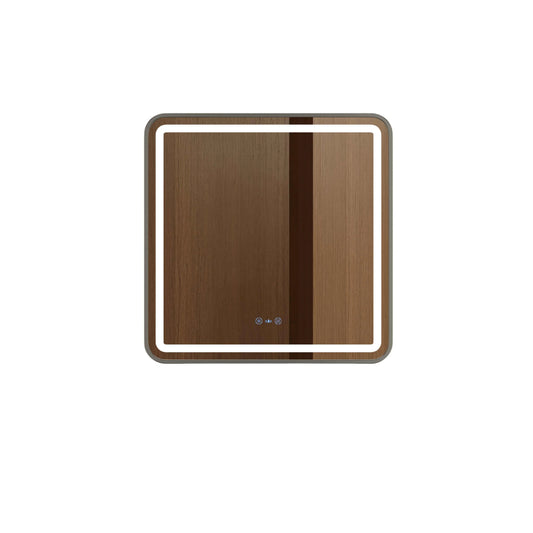 Venus 600×750 / 750×900 / 1200×750mm LED Rectangular Mirror – Gun Metal Frame - 750x900mm / Gun Metal