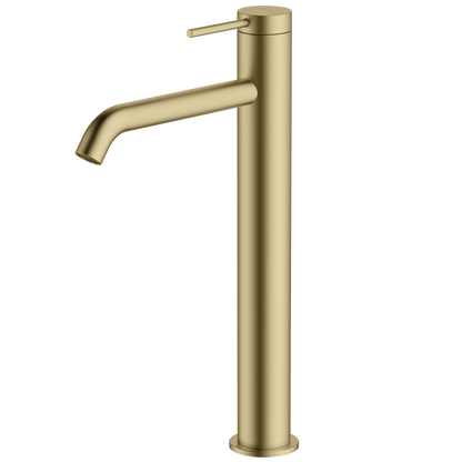 Oliveri Venice Curved Tower Basin Mixer Classic Gold Lead Free