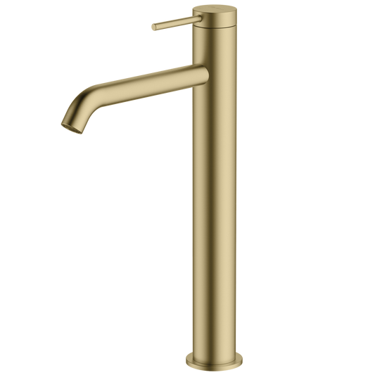 Oliveri Venice Curved Tower Basin Mixer Classic Gold Lead Free