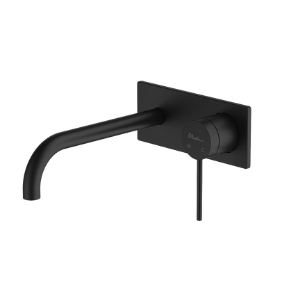 Oliveri Venice Curved Wall Mixer Set Matte Black Lead Free