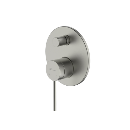 Oliveri Venice Wall Mixer With Diverter Brushed Nickel