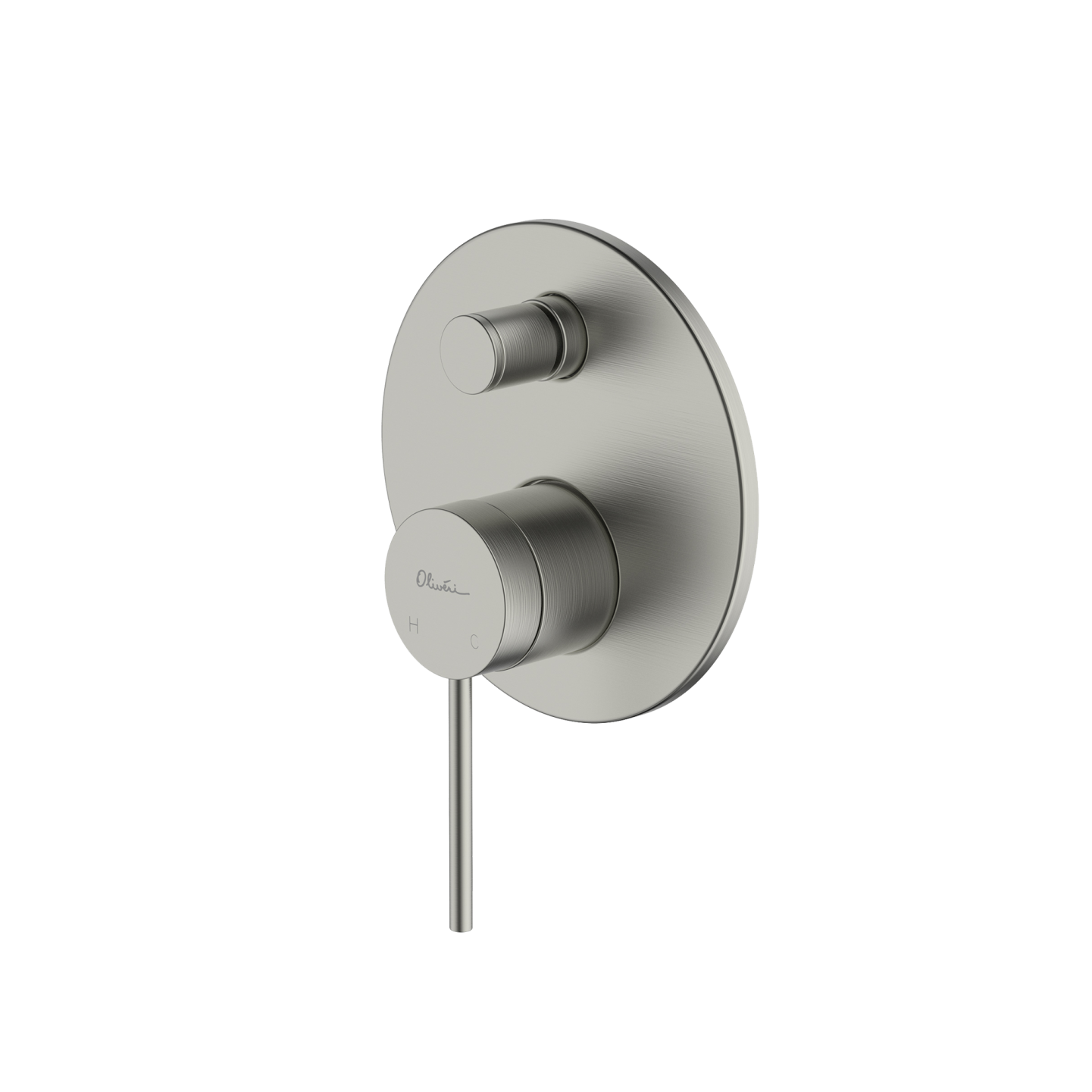 Oliveri Venice Wall Mixer With Diverter Brushed Nickel