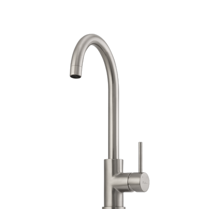 Oliveri Venice Goose Neck Mixer Lead Free Brushed Nickel