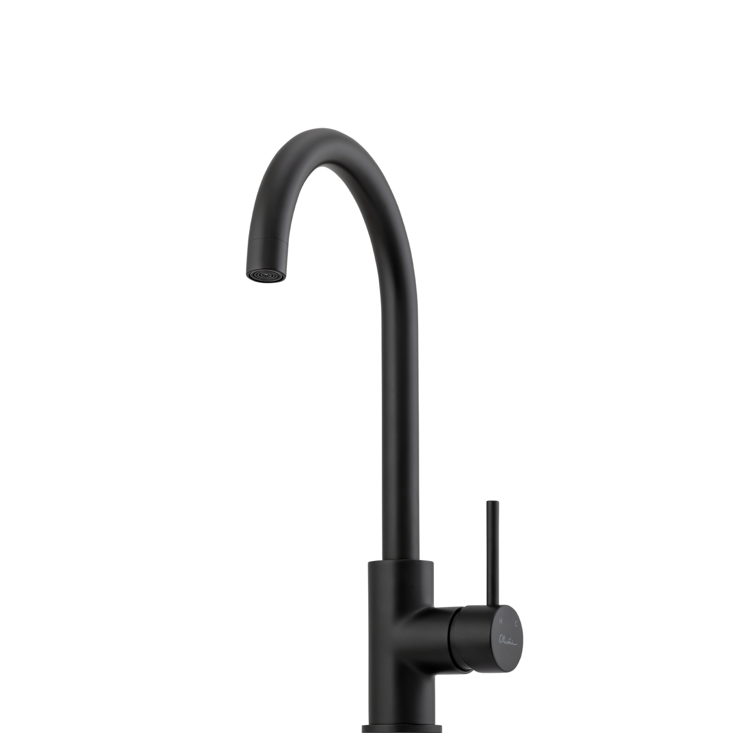 Oliveri Venice Goose Neck Mixer Matte Black