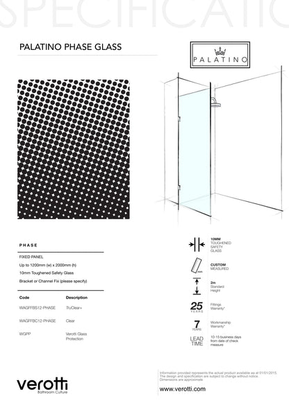 PHASE - Up to 1200 x 2000 / Bronze with White Pattern / Concealed Channel Anodised