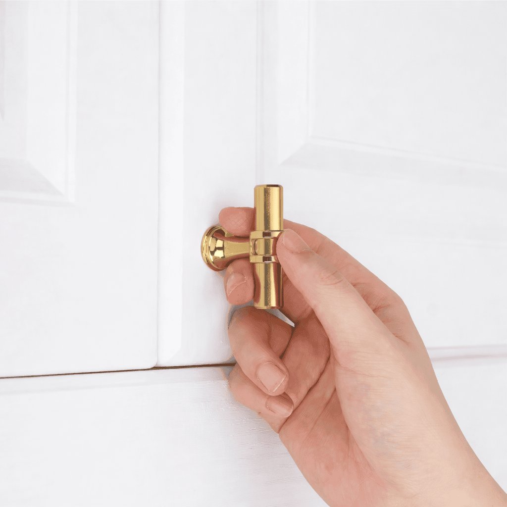 T Bar Knob 50mm – Gold Finish