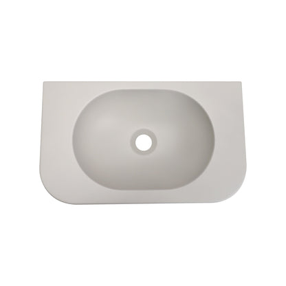VIVO 45 Concrete D-Shape Wall-Hung Basin-Gray White