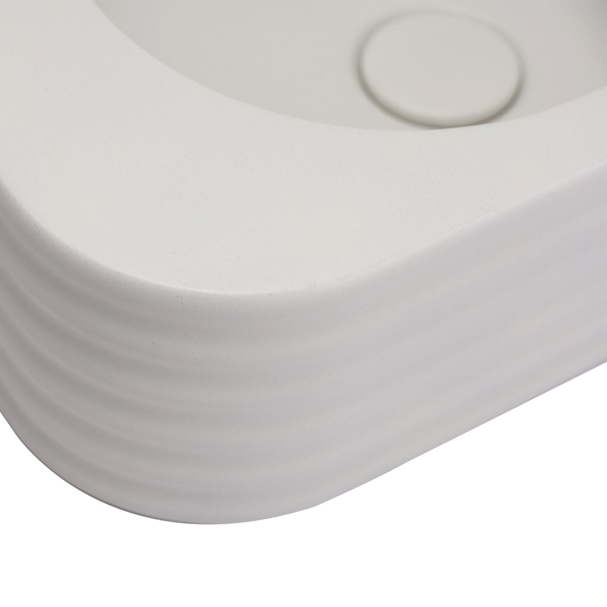 VIVO 45 Concrete D-Shape Wall-Hung Basin-Gray White