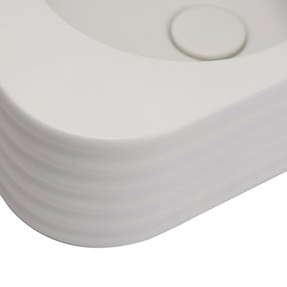 VIVO 45 Concrete D-Shape Wall-Hung Basin-Gray White