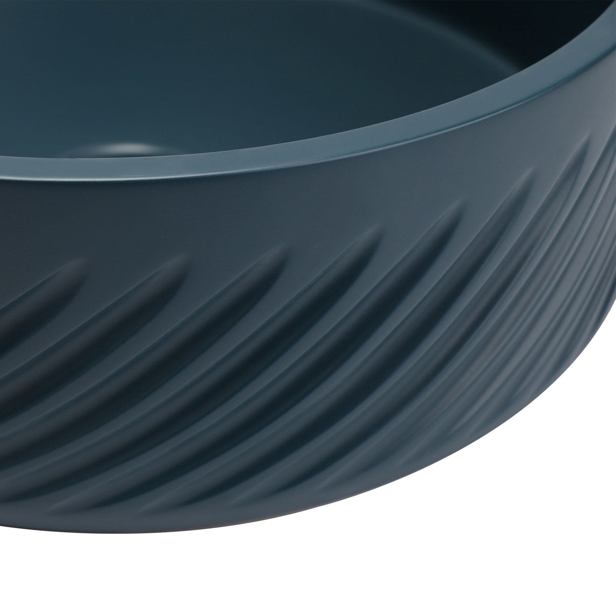 VIVO 38 Concrete Round Countertop Basin - Blue Water