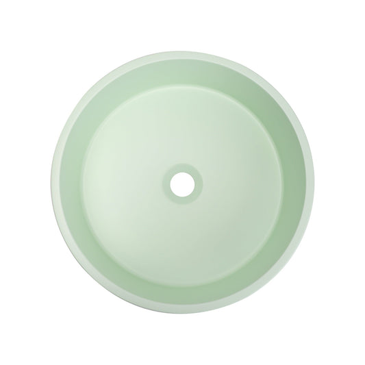 VIVO 38 Concrete Round Countertop Basin - Light Green