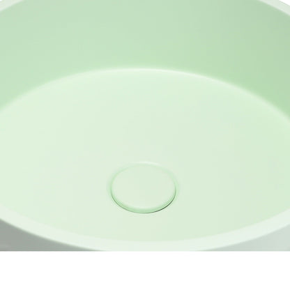 VIVO 38 Concrete Round Countertop Basin - Light Green