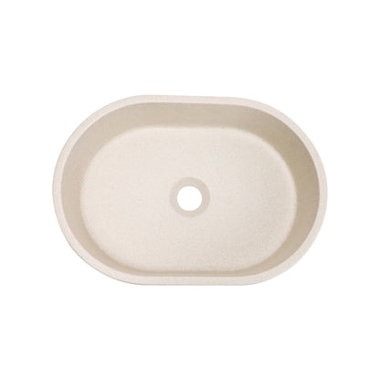 VIVO 40 Concrete Oval Countertop Basin - Grit Yellow