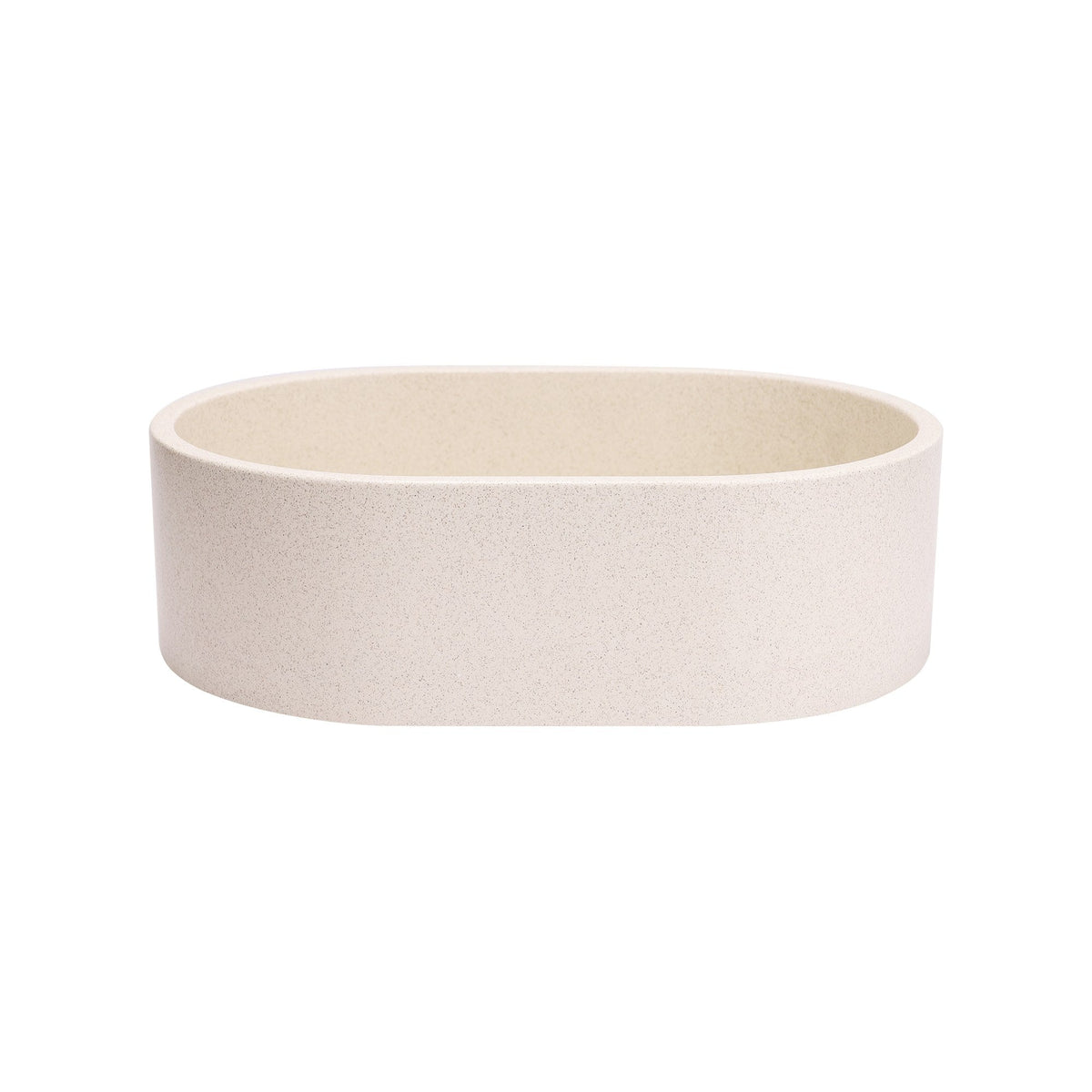 VIVO 40 Concrete Oval Countertop Basin - Grit Yellow