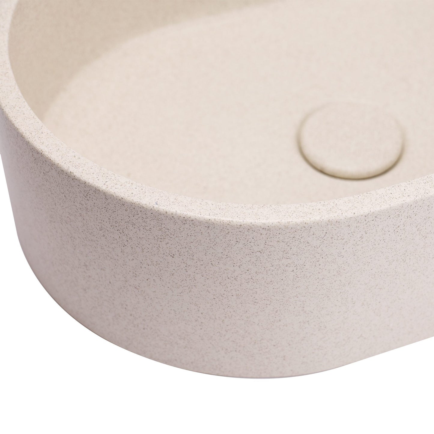 VIVO 40 Concrete Oval Countertop Basin - Grit Yellow