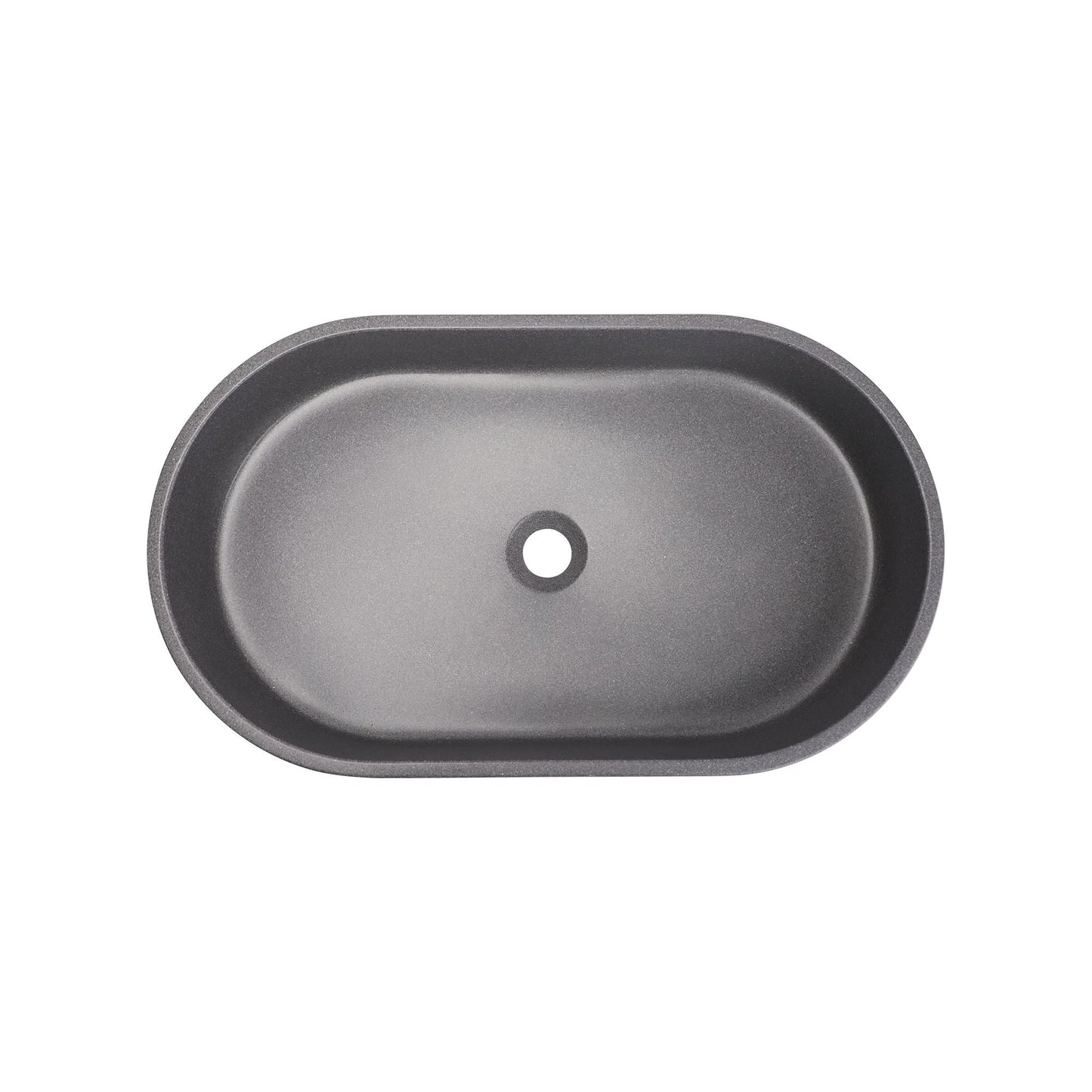 VIVO 60 Concrete Oval Countertop Basin - Light Grey Sandstone