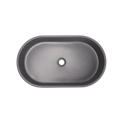 VIVO 60 Concrete Oval Countertop Basin - Light Grey Sandstone