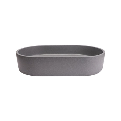 VIVO 60 Concrete Oval Countertop Basin - Light Grey Sandstone