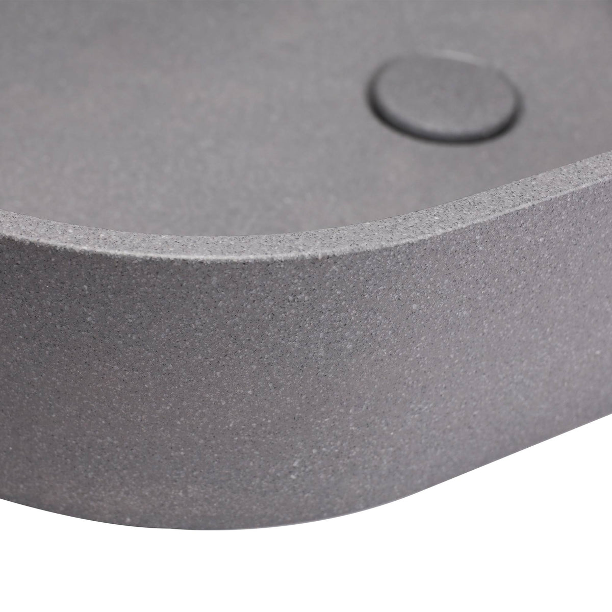 VIVO 60 Concrete Oval Countertop Basin - Light Grey Sandstone