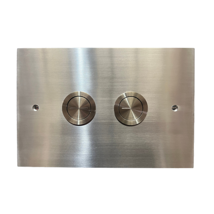 RETRO 2 | SATIN STAINLESS STEEL - PNEUMATIC 245 x 165 - Satin Chrome ABS / Satin Stainless Steel