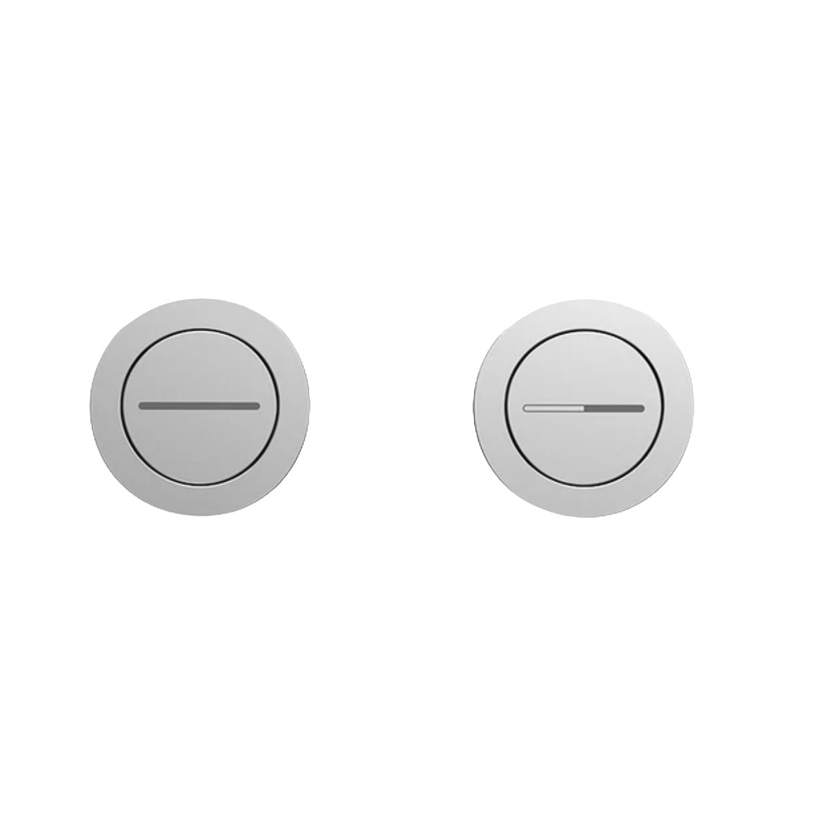 REMOTE ROUND FLUSH BUTTONS - Pneumatic - Chrome