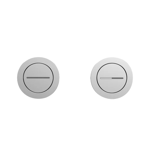 REMOTE ROUND FLUSH BUTTONS - Pneumatic - Chrome