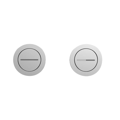 REMOTE ROUND FLUSH BUTTONS - Pneumatic - Satin