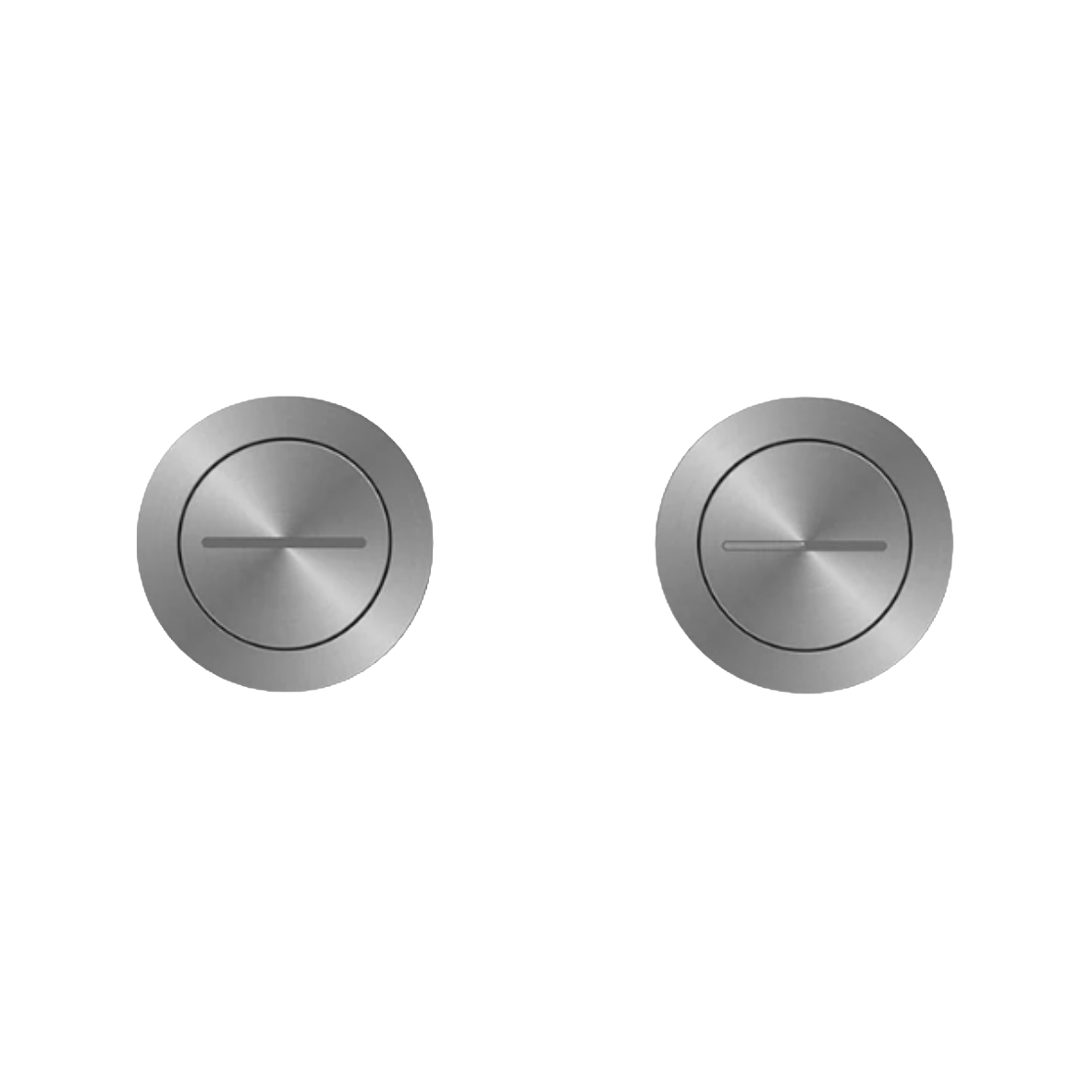 REMOTE ROUND FLUSH BUTTONS - Pneumatic - Satin