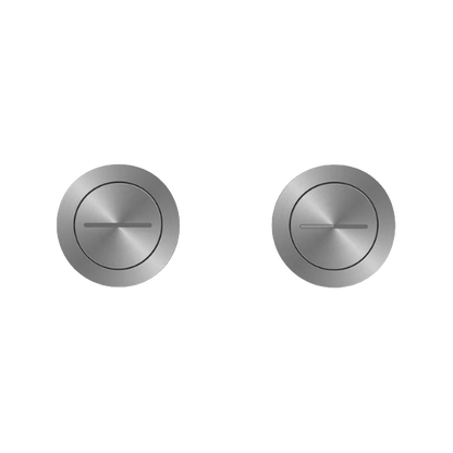 REMOTE ROUND FLUSH BUTTONS - Pneumatic - Satin