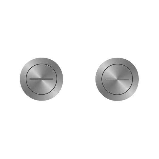 REMOTE ROUND FLUSH BUTTONS - Pneumatic - Satin