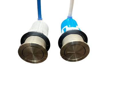 REMOTE ROUND FLUSH BUTTONS - Pneumatic - Satin
