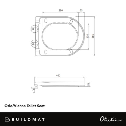 Oliveri Oslo/Vienna Toilet Seat White