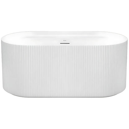 DECINA VIVA FLUTED FREESTANDING BATHTUB MATTE WHITE (AVAILABLE IN 1500MM AND 1700MM)