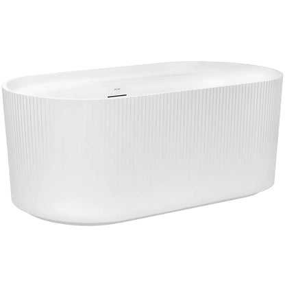 DECINA VIVA FLUTED FREESTANDING BATHTUB MATTE WHITE (AVAILABLE IN 1500MM AND 1700MM)