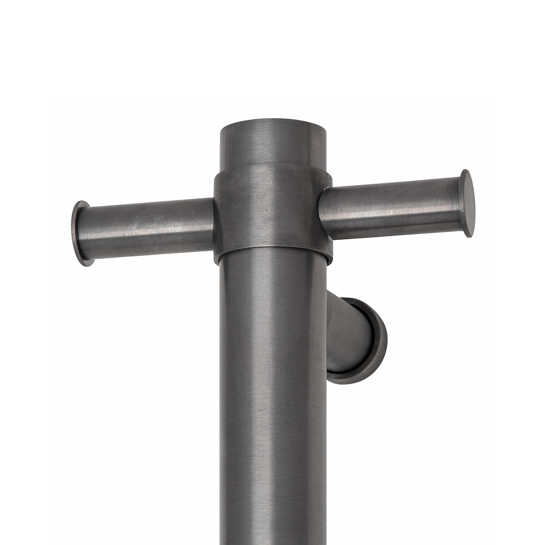 Thermogroup Round Vertical Single Heated Towel Rail