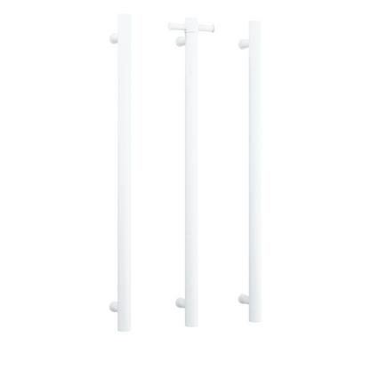 Thermogroup Straight Round Vertical Single Heated Towel Rail