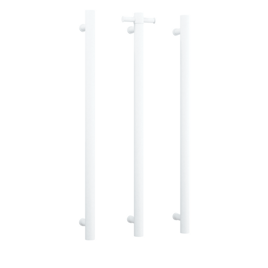 Thermogroup Straight Round Vertical Single Heated Towel Rail