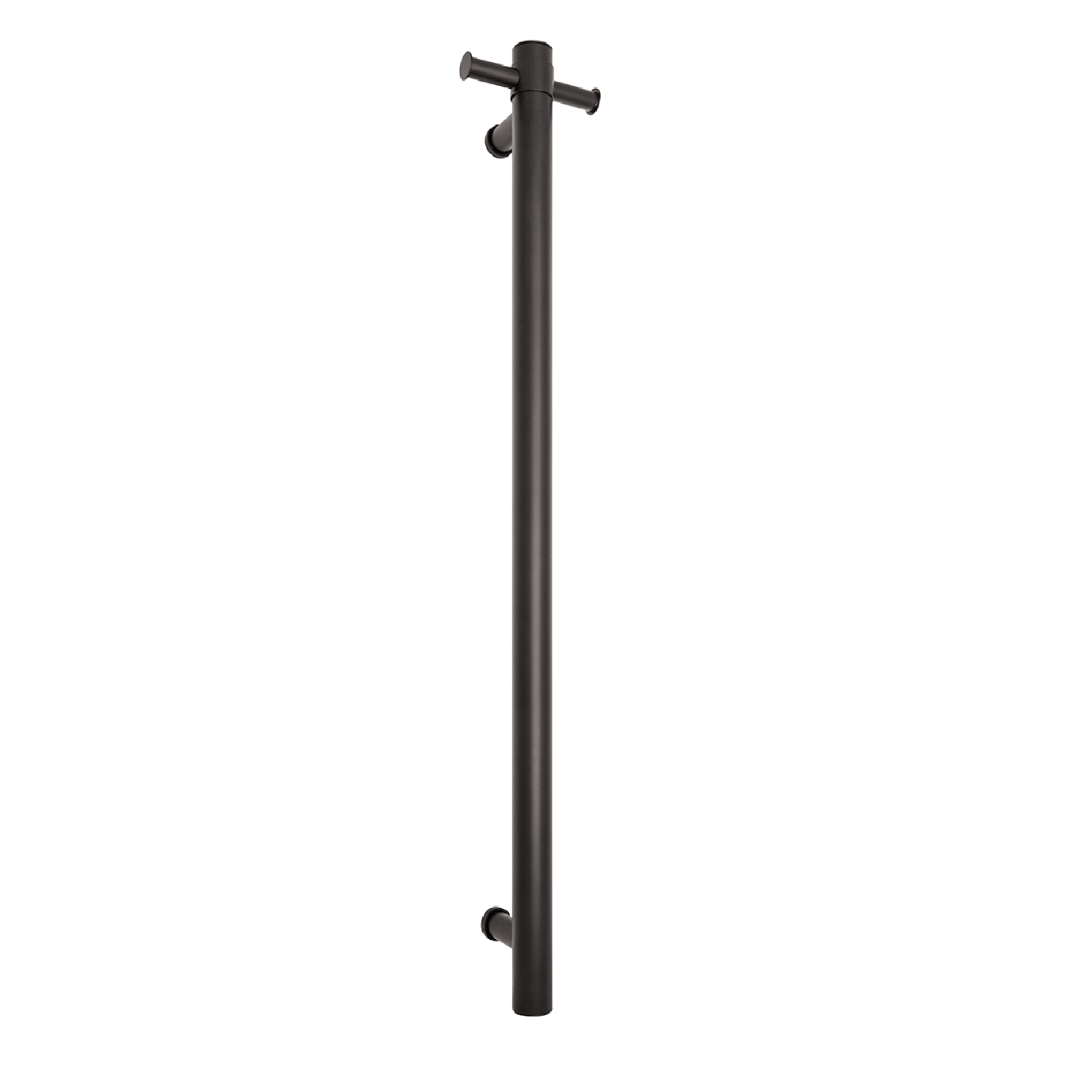 Thermorail 240V Round 900 Vertical Single Heated Towel Rail