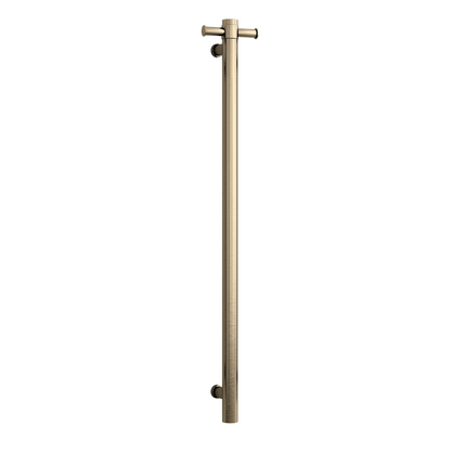 Thermorail 240V Round 900 Vertical Single Heated Towel Rail