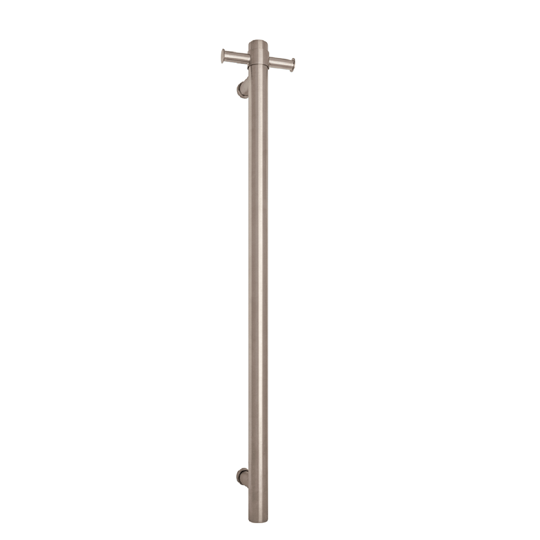 Thermorail 240V Round 900 Vertical Single Heated Towel Rail